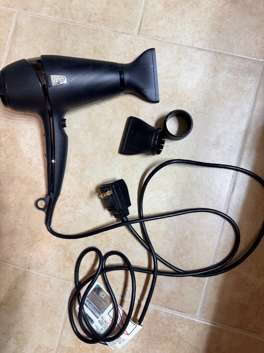 ghd air Black Professional ceramic Hair Dryer with cool shot & Nozzle Attachment